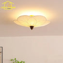 French Medieval Plum Blossom Ceiling Lamp LED E27 Solid Wood Lights for Bedroom Living Room by Ljojo