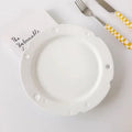 Ljojo Matte Cheese Plate - Pure White Ceramic, Cute Breakfast Bread Plate