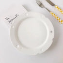 Ljojo Matte Cheese Plate - Pure White Ceramic, Cute Breakfast Bread Plate