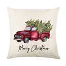 Christmas Decor Pillow Cover 18x18 in Linen Throw - Ljojo Home Decor
