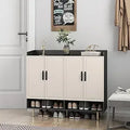 Ljojo™ 4-Door Shoe Storage Cabinet with Adjustable Shelves