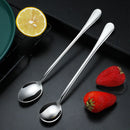 Ljojo Long Handle Stainless Steel Coffee Spoon Ice Cream Dessert Korean Style Tableware