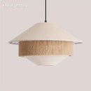 Japanese Wabi Sabi White Fabric Pendant Light | Handmade Cloth Chandelier for Home Decor by Ljojo