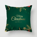 Ljojo Merry Christmas Green Pillowcase Sofa Decoration Cover