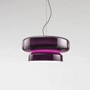 Ljojo LED Modern Annular Chandelier Glass Pendant Light for Living Room Bedroom Decor