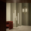 Italian Minimalist Gold Long-Line Tube Floor Lamp, Dimmable LED Wall Lamp for Living Room - Ljojo