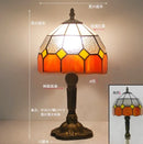 French Table Lamp Stained Glass Red Rose 8 Inches Bedside Reading Light Ljojo