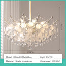 French Medieval Style Blue Shell Crystal Chandeliers Luxury Villa Duplex Living Room Decor Pendant Lights