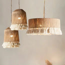 Vintage Hemp Rope Pendant Light LED Chandelier for Bedroom Restaurant by Ljojo