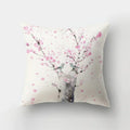 Deer Animal & Natural Leaves Cushion Cover by Ljojo - Home Decoration