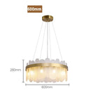 Ljojo Luxury Crystal Glass Chandelier Modern Gold Ring Pendant Lamps for Hotel Lobby Villa