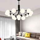 Ljojo Hanging Glass Pendant Light Magic Beans Chandelier for Bedroom Living Dining Room