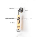 Ljojo Marble Stone LED Wall Sconce, Rotatable Switch, White Glass, Carbon Steel