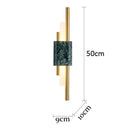 Ljojo Marble Wall Lamp - Luxury Green & White LED Sconce for Living Room, Bedroom, Hotel Aisle