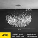 Luxury Modern Crystal Ceiling Chandelier | Silvery Hanging Light for Dining Living Room by Ljojo