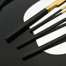Ljojo 20-Piece Stainless Steel Gold Cutlery Set and Metal Straw Kit