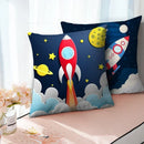 Cartoon Spacecraft Astronaut Rocket Pillowcase for Home Decor - Ljojo