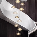 Crystal Chandelier Staircase Pendant Light Modern Luxury Living Room Interior Ljojo Lighting