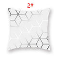 Ljojo 18" Sliver Grey Geometry Striped Pillowcase Home Decor Pillow Cover