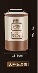 Ljojo 4-Layer Stainless Steel Vacuum Lunch Box & Pot