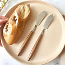 Ljojo Stainless Steel Butter Knife with Wooden Handle - Kitchen Baking Tools