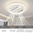 Modern Bladeless Ceiling Fan Lamp Remote Silent for Bedroom Living Room by Ljojo