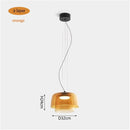 Nordic Orange Glass Led Pendant Lights Chandelier for Living Dining Room by Ljojo