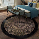 Ethnic Mandala Round Carpet for Living Room Decor by Ljojo