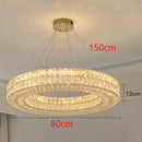 Ljojo Luxury Crystal Living Room Chandelier - Elegant Dining Room Pendant Lamp & Ceiling Light