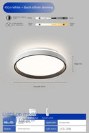 Ljojo 48w Round LED Ceiling Light with Remote Control for Bedroom, Living Room, Kitchen