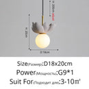 Ljojo LED Pendant Lights for Study Room, Bedroom, Bar, Living Room - Modern Indoor Chandelier