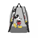 Ljojo Mickey Mouse Canvas Backpack: Large Capacity School Bag for Kids