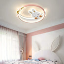 Ljojo Cute White Rabbit LED Ceiling Lamp Chandelier Kids Room Decor Children's Bedroom Lighting