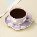 Ceramic Coffee Mug Set Creative Hand-painted Tea Cup with Saucer by Ljojo