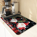 Christmas Pygmy Berry Drying Mat - Ljojo Absorbent Non-Slip Kitchen Counter Mat