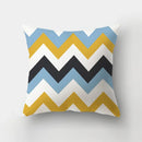 Blue Elk Geometric Pillow Case Cover by Ljojo - Fresh Animal Print Home Decoration