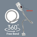 Ljojo 3W LED Gooseneck Machine Tool Light with Switch: Versatile Industrial Lamp for Various Settings