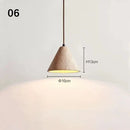 Ljojo Retro Yellow Stone Pendant Lamp Modern LED Lighting for Bedroom Dining Room