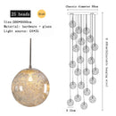 LED Staircase Chandelier Modern Glass Hollow Sphere Ljojo