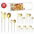 Ljojo 30-Piece Stainless Steel Cutlery Set for Dining Banquets