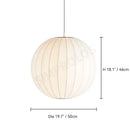 Denmark Designer Silk Pendant Lamp Minimalist Nordic Wabi Sabi for Hotel Restaurant by Ljojo.