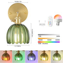 LED RGB Rechargeable Glass Wall Lamp Tulip Shade Ljojo Bedroom Study Lighting