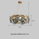 Ljojo Luxury Glass and Gold Pendant Light for Modern Dining Room