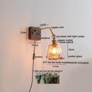 Ljojo LED Wall Sconce Pull Chain Switch Modern Style Nordic Mirror Light Fixtures