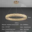 Nordic Style Crystal Chandelier Pendant Ceiling Lamp - Luxurious LED Lighting by Ljojo