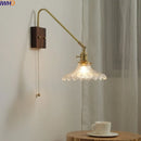 Ljojo LED Wall Lamps: Modern Style for Bedroom, Bathroom, Living Room, Walnut Copper Fixtures