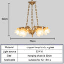 French Angel Copper Hanging Lamp Medieval Retro Style Chandelier for Dining Room by Ljojo
