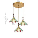 Ceiling Chandeliers Modern Tiffany Glass Pendant Light for Bedroom Kitchen - Ljojo