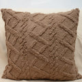 Fuzzy Short Wool Fleece Throw Pillow Cover for Sofa, Ljojo Branded Square Patterned Plush Cushion