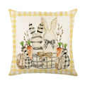 Easter Bunny Eggs Pillowcase 45x45cm Linen Pillow Covers, Ljojo Home Decor Brand